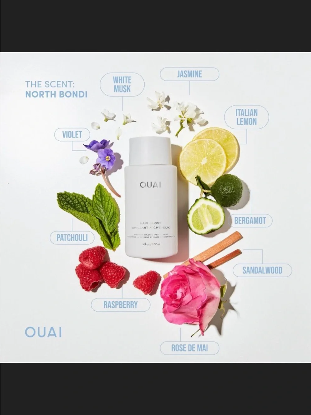 New OUAI Hair Gloss Damage Repair Shine Smooth Heat Protect All Hair Types 6oz